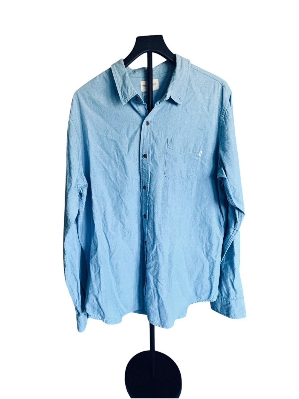 Obey Sky Blue Men's Long-Sleeve Button-Down Shirt size  XX large